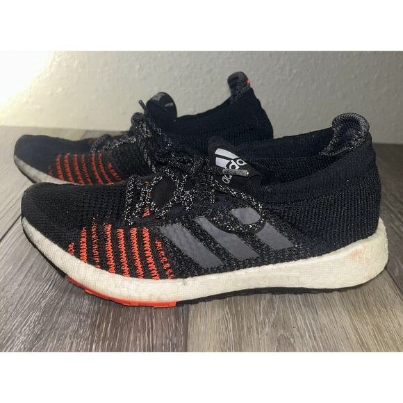 Adidas Pulseboost HD EE4030 Youth US Size 5 Knit Black Orange Sneaker Shoes - Picture 5 of 10